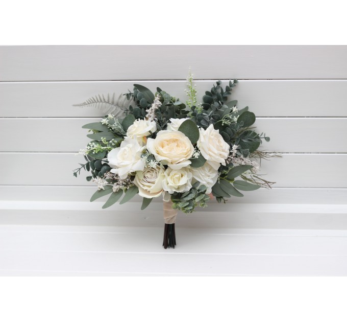 Wedding Bouquets in White & Ivory | Faux Bridal & Bridesmaid Bouquets