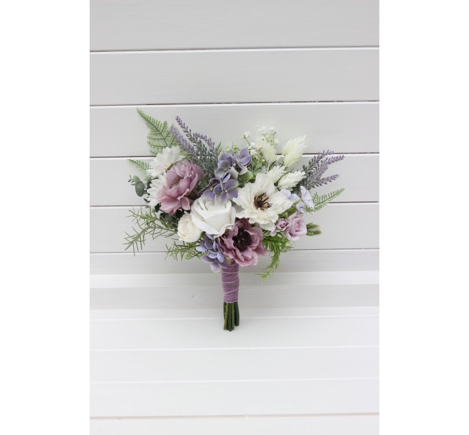 Lavender & Lilac Bridal Bouquet | Faux Purple Wedding Flowers & Bridesmaid Bouquets