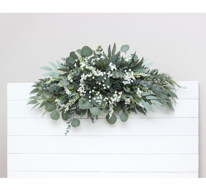 Baby's Breath & Greenery Wedding Arch Arrangement | Faux Floral Archway for Wedding
