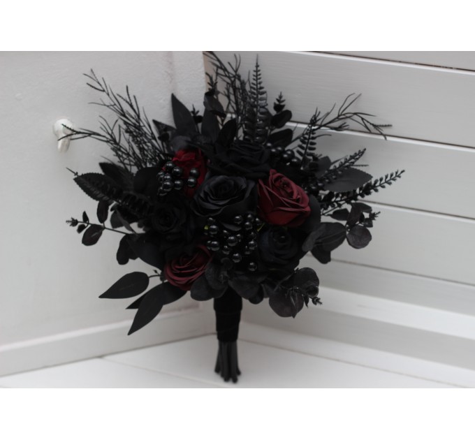Black and Burgundy Wedding Bouquets – Gothic & Moody Bridal and Bridesmaid Designs