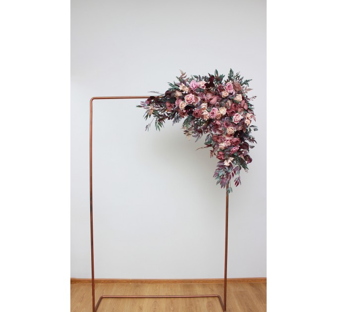 Flower Arch Arrangement in Mauve, Purple & Beige | Faux Floral Archway for Wedding