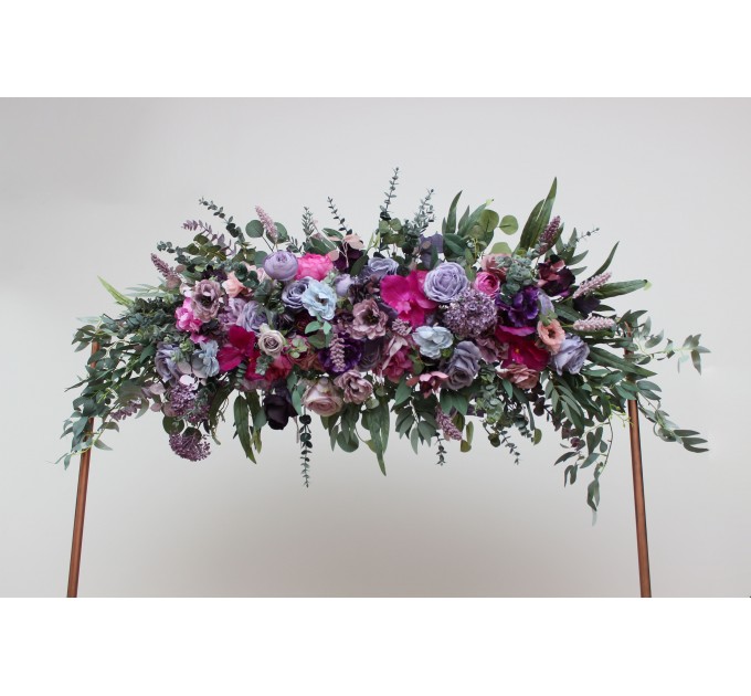 Flower Arch Arrangement in Jewel-Tone Colors | Faux Floral Archway for Wedding