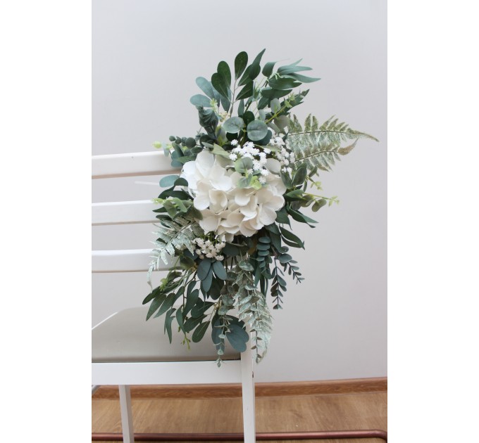 Baby's Breath & Hydrangea Flower Arch Arrangement | Faux Floral Archway for Wedding