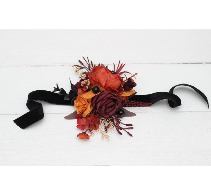 Halloween Wedding Boutonniere | Faux Flower Accessories for Halloween Theme