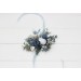 Wedding Boutonnieres & Wrist Corsage in Dusty Blue & White | Faux Flower Accessories
