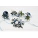 Wedding Boutonnieres in Dusty Blue & White | Faux Flower Accessories