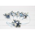 Wedding Boutonnieres in Dusty Blue & White | Faux Flower Accessories