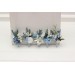 Wedding Boutonnieres in Dusty Blue & White | Faux Flower Accessories