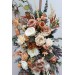 Terracotta & Ivory Wedding Arch Arrangement | Faux Orange & Ivory Fall Wedding Flowers