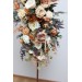 Terracotta & Ivory Wedding Arch Arrangement | Faux Orange & Ivory Fall Wedding Flowers