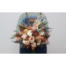Boho Bouquet with Pampas Grass in Orange, Ivory, Rust & Terracotta | Cascading Bridal & Bridesmaid Bouquets