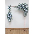 Flower Arch Arrangement in Dusty Blue & White | Faux Floral Archway for Wedding