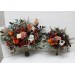 Burgundy, Rust, Ivory & Cinnamon Wedding Bouquets | Cascading Bridal & Bridesmaid Bouquets