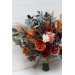 Burgundy, Rust, Ivory & Cinnamon Wedding Bouquets | Cascading Bridal & Bridesmaid Bouquets