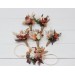 Wedding Boutonnieres & Wrist Corsage in Terracotta, Ivory, Rust & Orange | Faux Flower Accessories