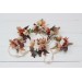 Wedding Boutonnieres & Wrist Corsage in Terracotta, Ivory, Rust & Orange | Faux Flower Accessories