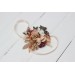 Wedding Boutonnieres & Wrist Corsage in Terracotta, Ivory, Rust & Orange | Faux Flower Accessories
