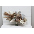 Wedding Bouquets in Beige, Brown, Gray, White & Off-White | Faux Bridal & Bridesmaid Bouquets