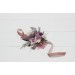 Wedding boutonnieres and wrist corsage  in mauve purple cream color scheme. Flower accessories. 5114