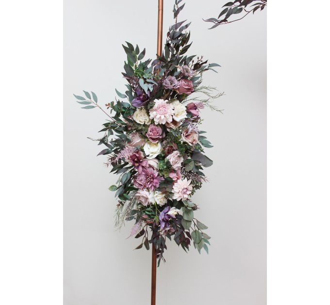 Flower Arch Arrangement in Mauve, Purple & Cream | Faux Floral Archway for Wedding