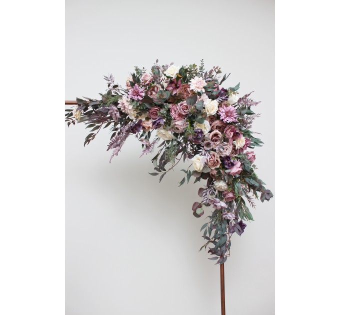 Flower Arch Arrangement in Mauve, Purple & Cream | Faux Floral Archway for Wedding