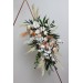 Pampas Grass & Orchid Flower Arch Arrangement | Boho & Beach Wedding Floral Archway
