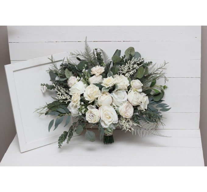 Wedding Bouquets in White & Ivory | Faux Bridal & Bridesmaid Bouquets