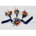 Wedding Boutonnieres & Wrist Corsage in Rust, Blue & Ivory | Faux Flower Accessories