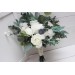 White Wedding Bouquets with Anemones | Bridal & Bridesmaid Faux Cascading Bouquets