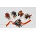 Wedding Boutonnieres & Wrist Corsage in Burnt Orange, Ivory & Navy Blue | Faux Flower Accessories