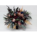 Wedding Bouquets in Burgundy, Navy Blue, Dusty Rose & Gold | Faux Bridal & Bridesmaid Bouquets