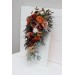 Burgundy, Rust, Ivory & Cinnamon Wedding Bouquets | Cascading Bridal & Bridesmaid Bouquets