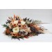 Boho Bouquet with Pampas Grass in Orange, Ivory, Rust & Terracotta | Cascading Bridal & Bridesmaid Bouquets