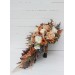Boho Bouquet with Pampas Grass in Orange, Ivory, Rust & Terracotta | Cascading Bridal & Bridesmaid Bouquets