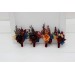 Wedding Boutonnieres & Wrist Corsage in Rust, Orange, Burgundy & Navy Blue | Faux Flower Accessories