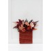 Wedding Boutonnieres & Wrist Corsage in Burgundy & Terracotta | Faux Flower Accessories