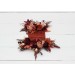 Wedding Boutonnieres & Wrist Corsage in Burgundy & Terracotta | Faux Flower Accessories