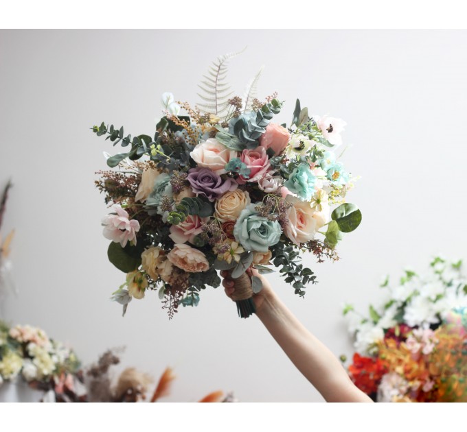 Colorful Wedding Bouquets | Faux Bridal & Bridesmaid Flower Arrangements
