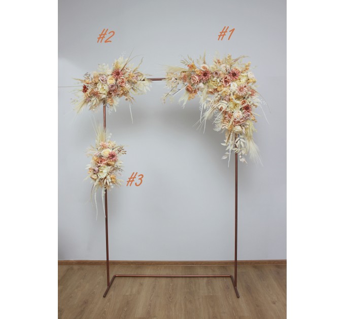 Flower Arch Arrangement in Ivory, Cream & Sand | Faux Floral Archway for Wedding