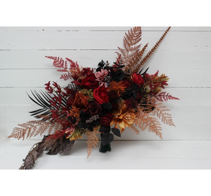 Black, Red, Rust, and Brown Wedding Bouquets – Moody & Halloween Bridal Designs