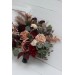 Bouquets in burgundy dusty rose peach color theme. Bridal bouquet. Faux bouquet. Bridesmaid bouquet. 0501