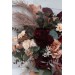 Bouquets in burgundy dusty rose peach color theme. Bridal bouquet. Faux bouquet. Bridesmaid bouquet. 0501