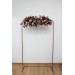Burgundy Red & Dusty Rose Wedding Arch Flowers | Fall Wedding Pergola Arrangement