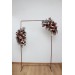 Burgundy Red & Dusty Rose Wedding Arch Flowers | Fall Wedding Pergola Arrangement