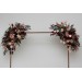Burgundy Red & Dusty Rose Wedding Arch Flowers | Fall Wedding Pergola Arrangement