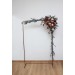 Burgundy rust ivory cinnamon arch arrangement. Flower arrangement for wedding arch. Archway flowers for fall wedding. Pergola flowers. Wedding arbor flowers. 0039