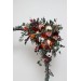 Burgundy rust ivory cinnamon arch arrangement. Flower arrangement for wedding arch. Archway flowers for fall wedding. Pergola flowers. Wedding arbor flowers. 0039