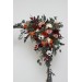 Burgundy rust ivory cinnamon arch arrangement. Flower arrangement for wedding arch. Archway flowers for fall wedding. Pergola flowers. Wedding arbor flowers. 0039