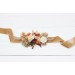 Orange ivory rust terracotta flower belt for fall wedding Floral sash Bridal belt Flower girl belt. 0029
