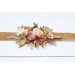 Orange ivory rust terracotta flower belt for fall wedding Floral sash Bridal belt Flower girl belt. 0029